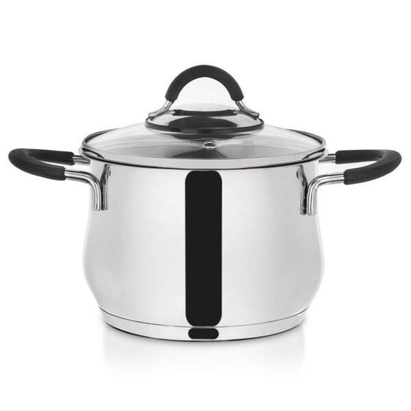 Garnek stalowy DALIE z pokrywką 16 cm 2,4 l gaz indukcja